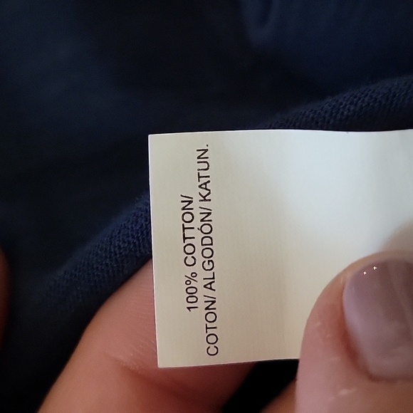 LUCKY BRAND medium navy blue cotton crochet dress - Picture 4 of 5